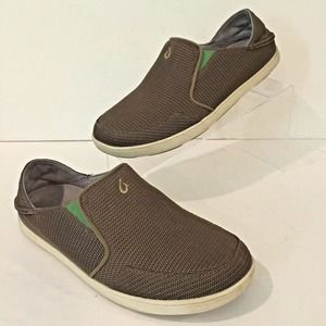 OLUKAI Nohea Mesh Mens 8.5 EU 41.5 BROWN Loafers